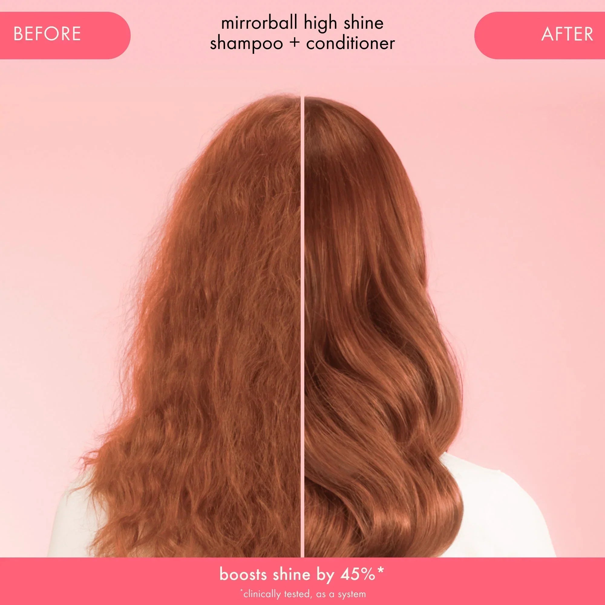 super-sized shine set mirrorball high shine + protect antioxidant shampoo + conditioner + flash mask