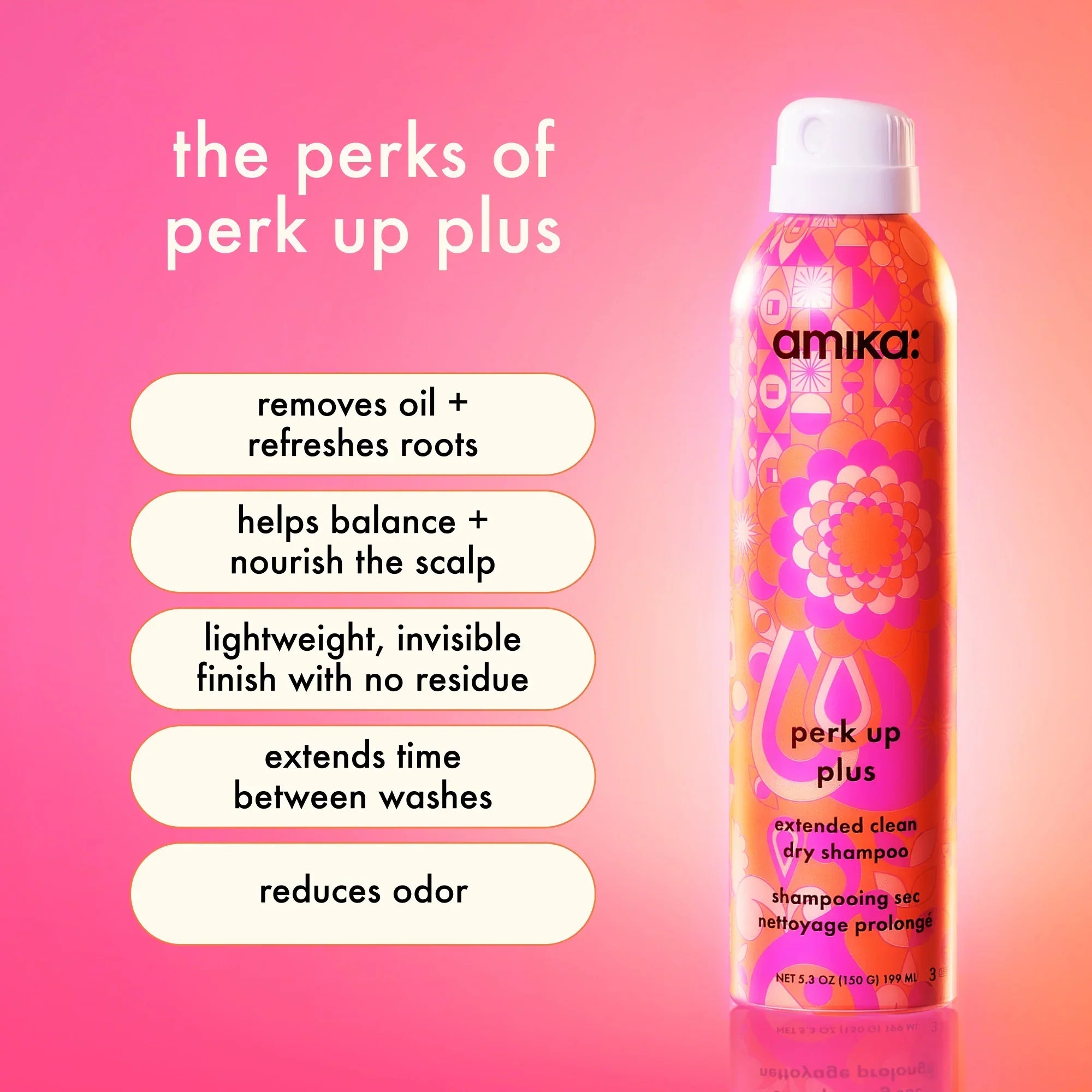 refresh, prep + mist set amika:aura hair + body mist, perk up plus dry shampoo, superfruit star styling oil