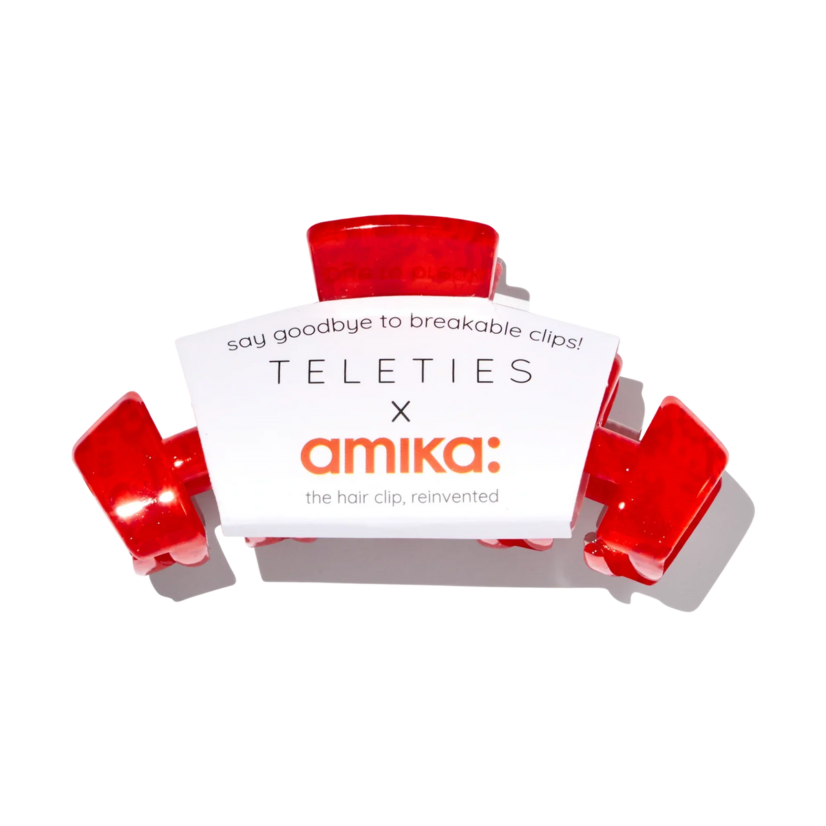 amika x TELETIES necessities set 3 pc hair ties, clip, essentials bag + perk up plus