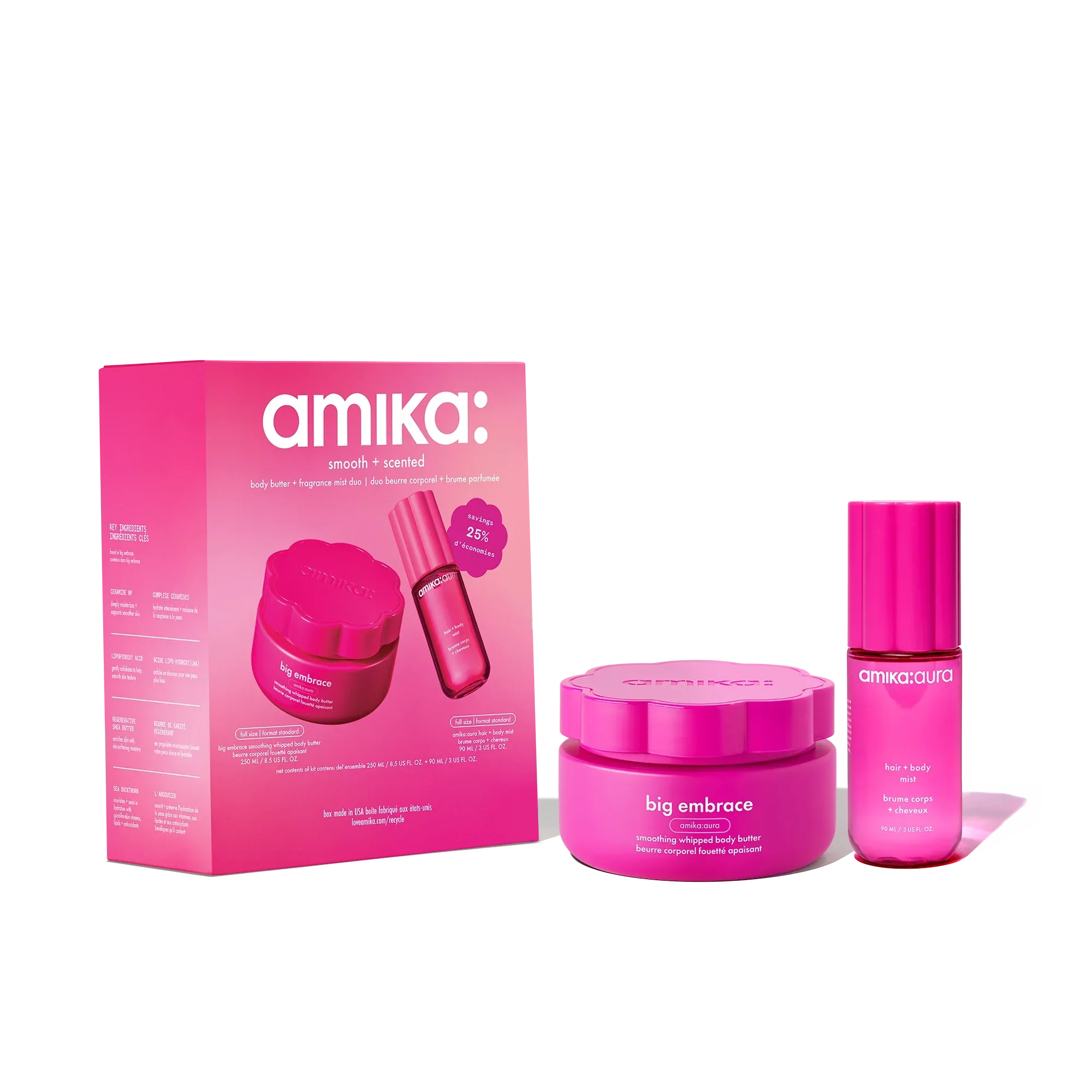 smooth + scented body butter + fragrance mist duo