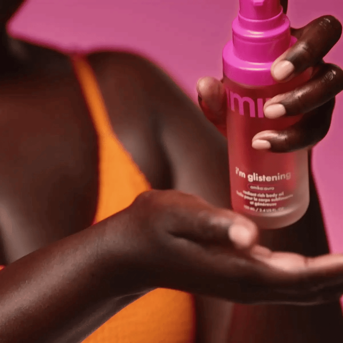 i'm glistening radiant rich body oil