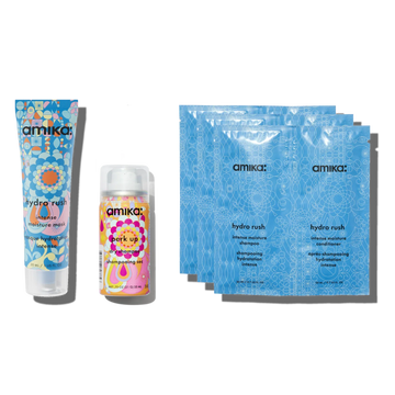 hydration trial kit hydro rush intense moisture shampoo, conditioner, mask + perk up dry shampoo